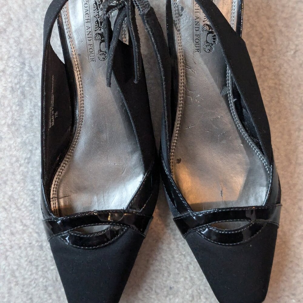 Coach‎ and Four Slingback Black Heels Size 7.5